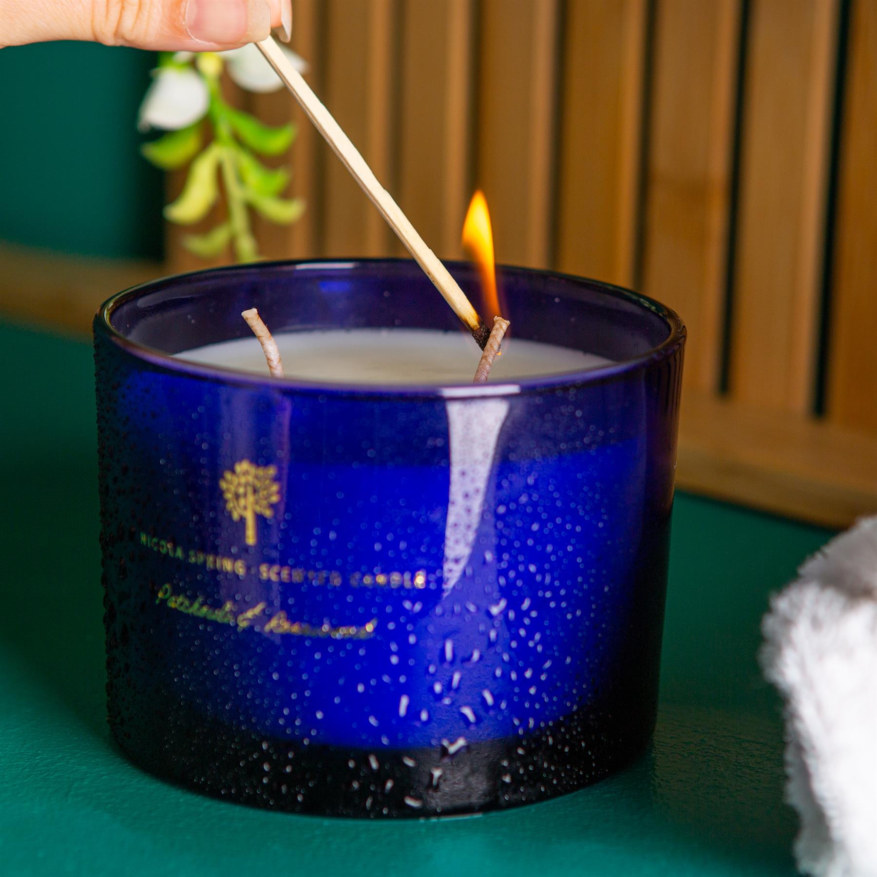 350g Double Wick Patchouli & Rosewood Soy Scented Wax Candle