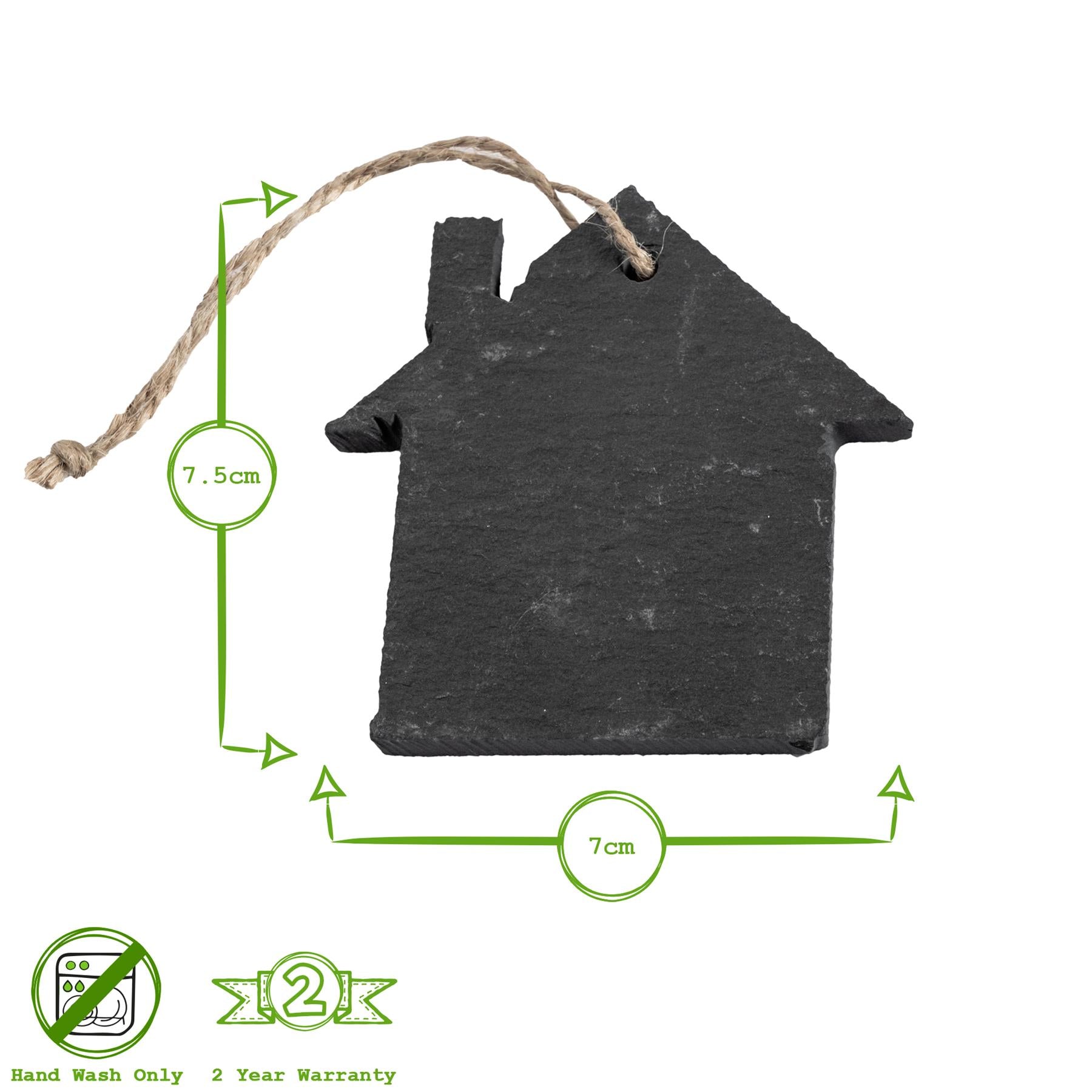 Slate Christmas Tree Decoration - House