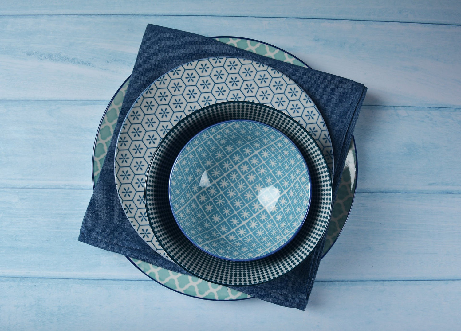 Patterned Plates, Cups &amp; Bowls