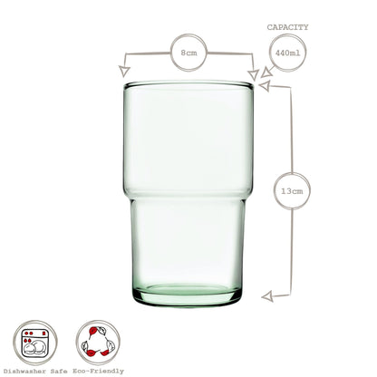 440ml Aware Hill Recycled Stacking Highball Glass - Green