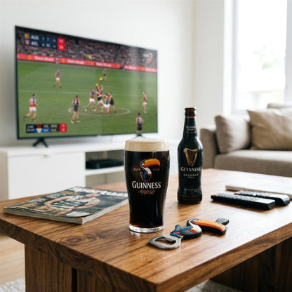 Guinness 2 Piece Toucan Pint Glass Set with Bottle Opener