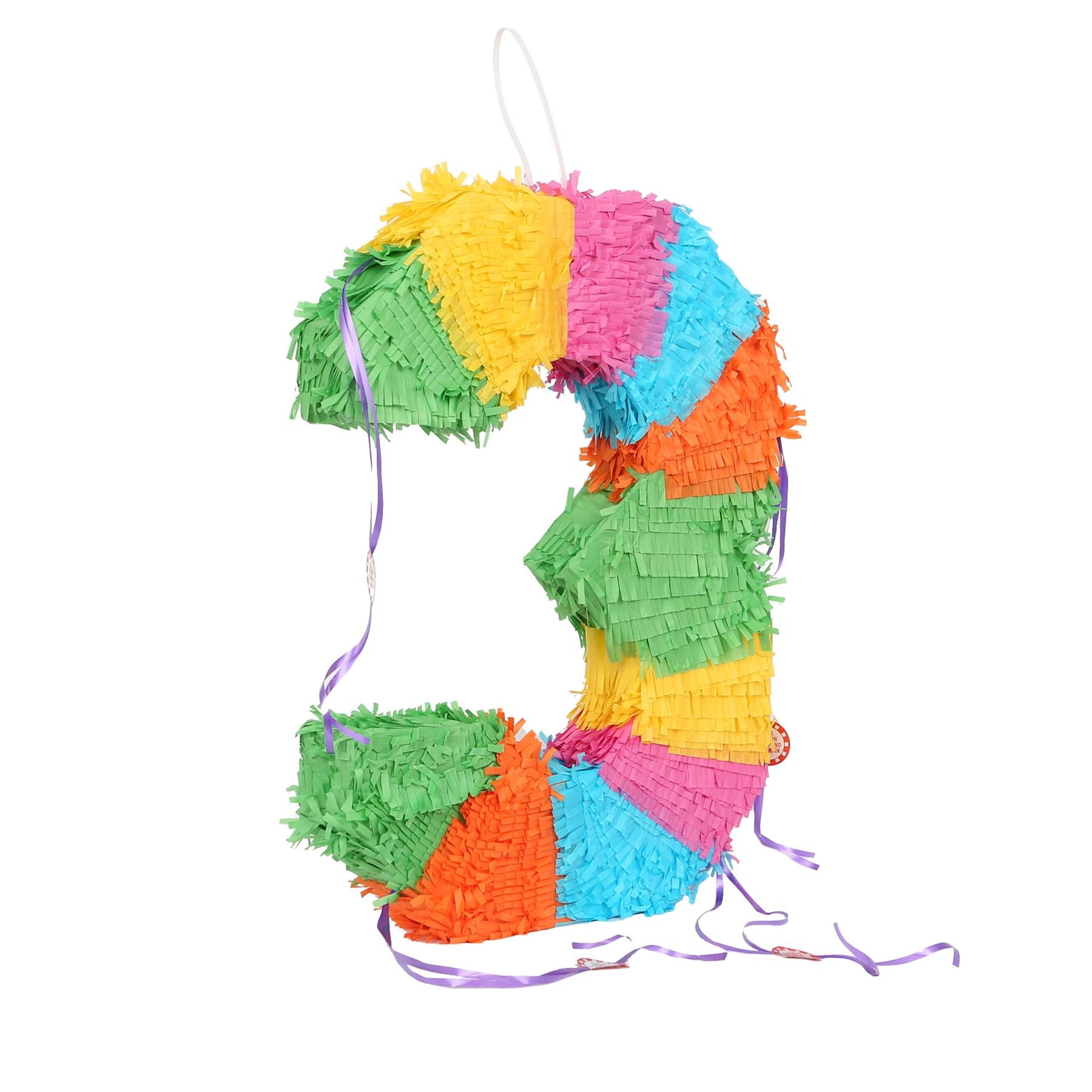 Number 3 Pop-Out Pinata with Stick &amp; Blindfold - Multi Stick