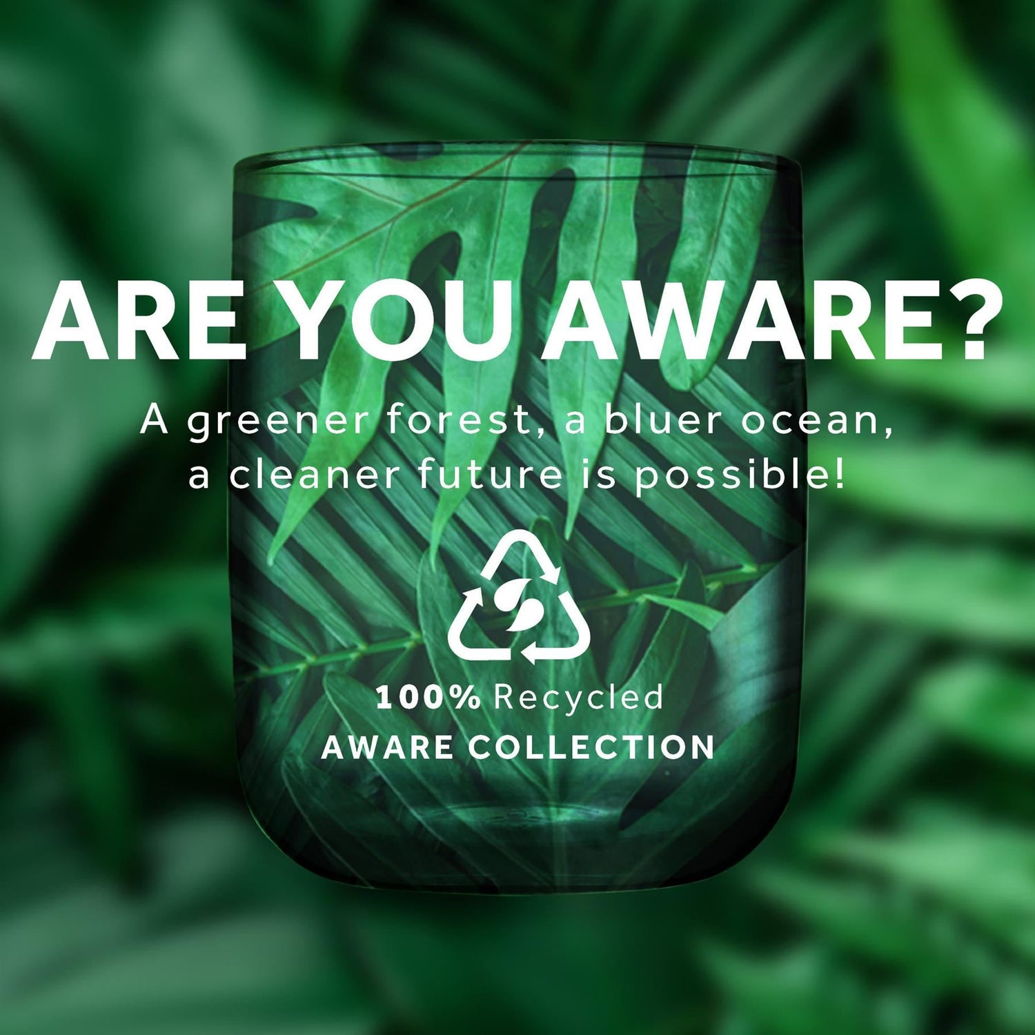 280ml Aware Iconic Recycled Glass Tumbler - Green
