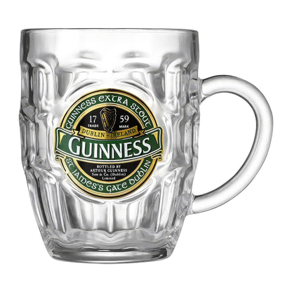 Guinness Ireland Dimpled Glass Tankard