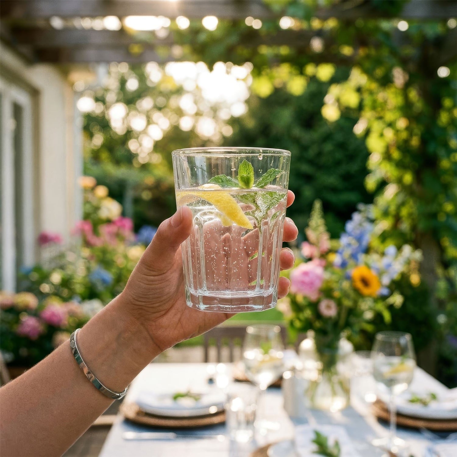 285ml Panelled Glass Tumbler