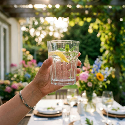 285ml Panelled Glass Tumbler