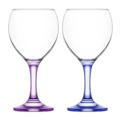 260ml Misket Wine Glass - Coloured Stem