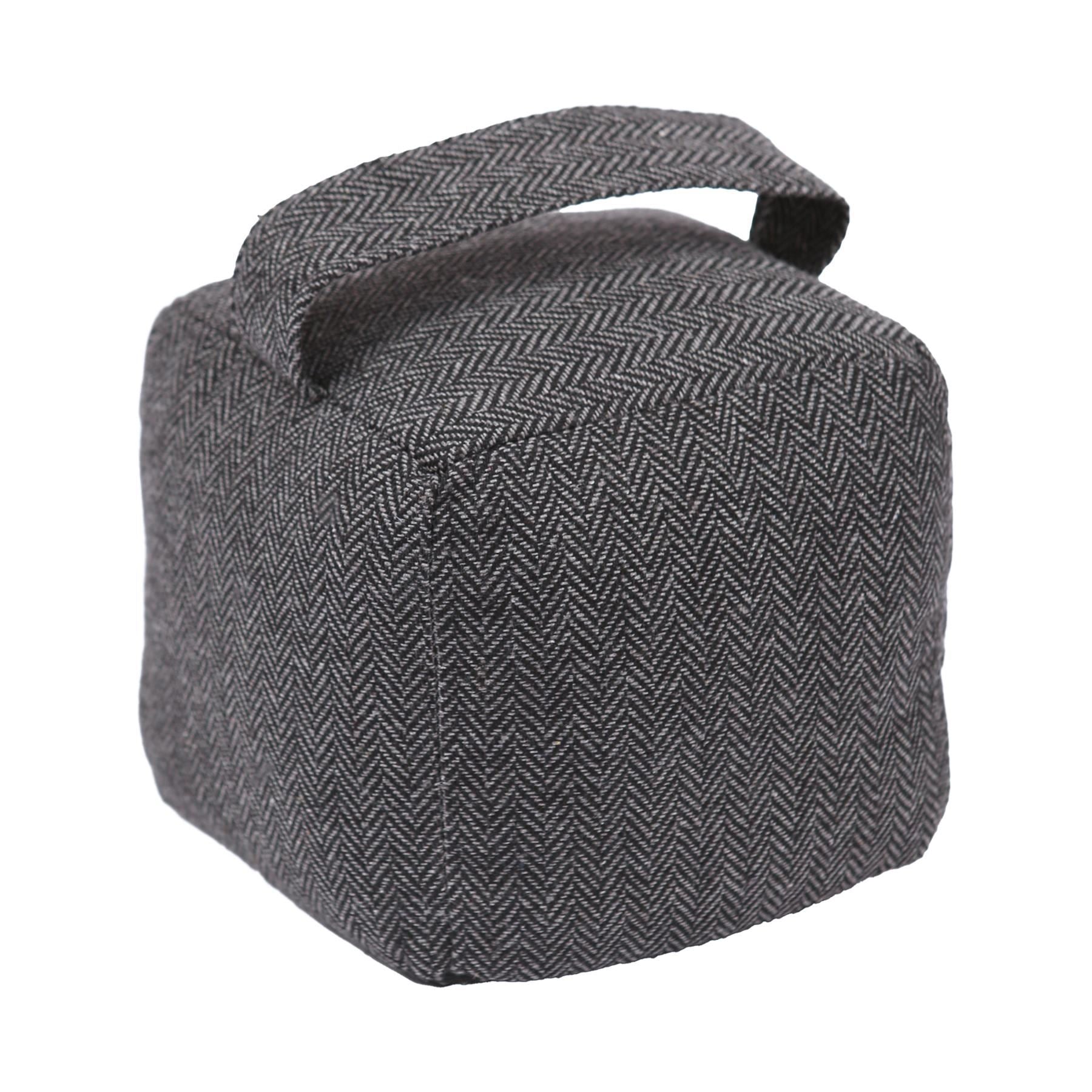 Nicola Spring Fabric Door Stop - Grey Cube