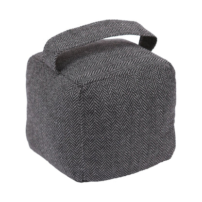Nicola Spring Fabric Door Stop - Grey Cube