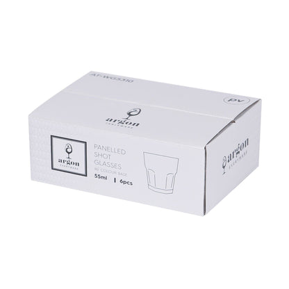 55ml Panelled Shot Glass with Coloured Base