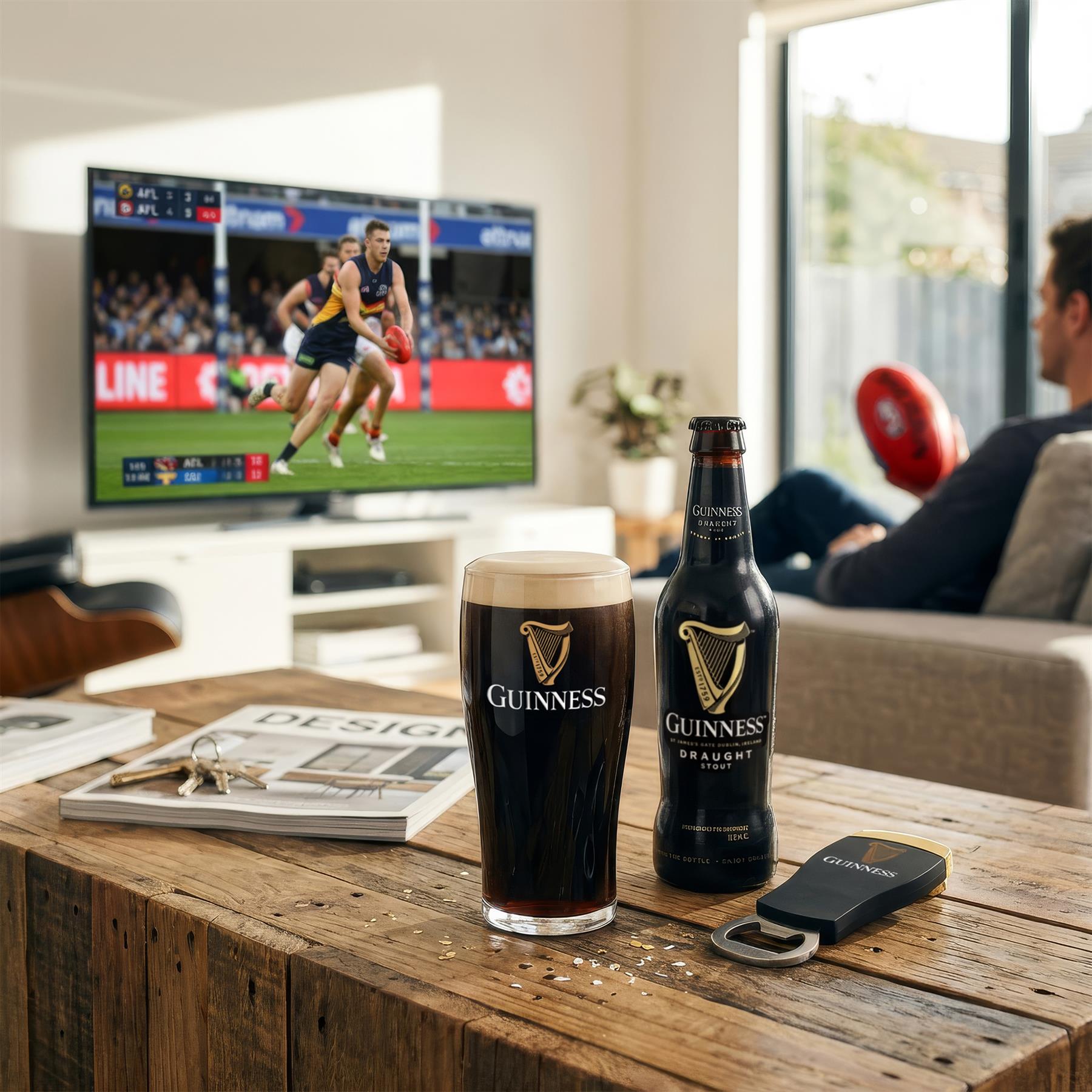 Guinness 2 Piece Tulip Pint Glass Set with Bottle Opener