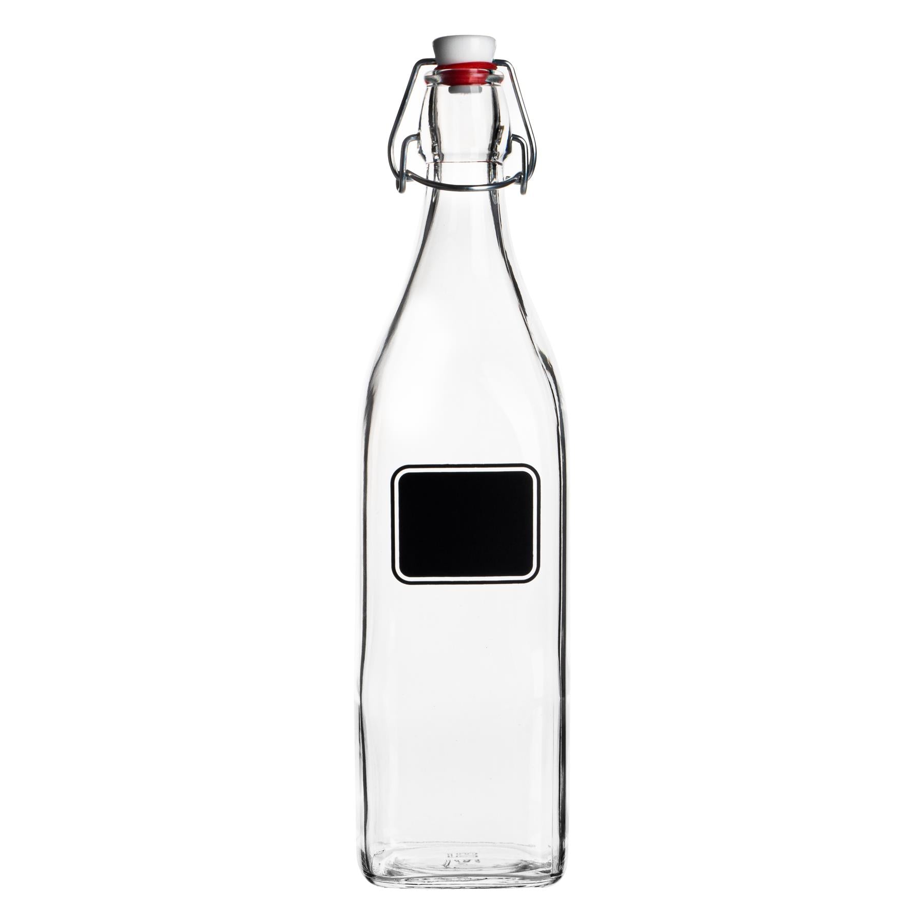 Lavagna Glass Swing Bottle with Chalkboard Label - 1L