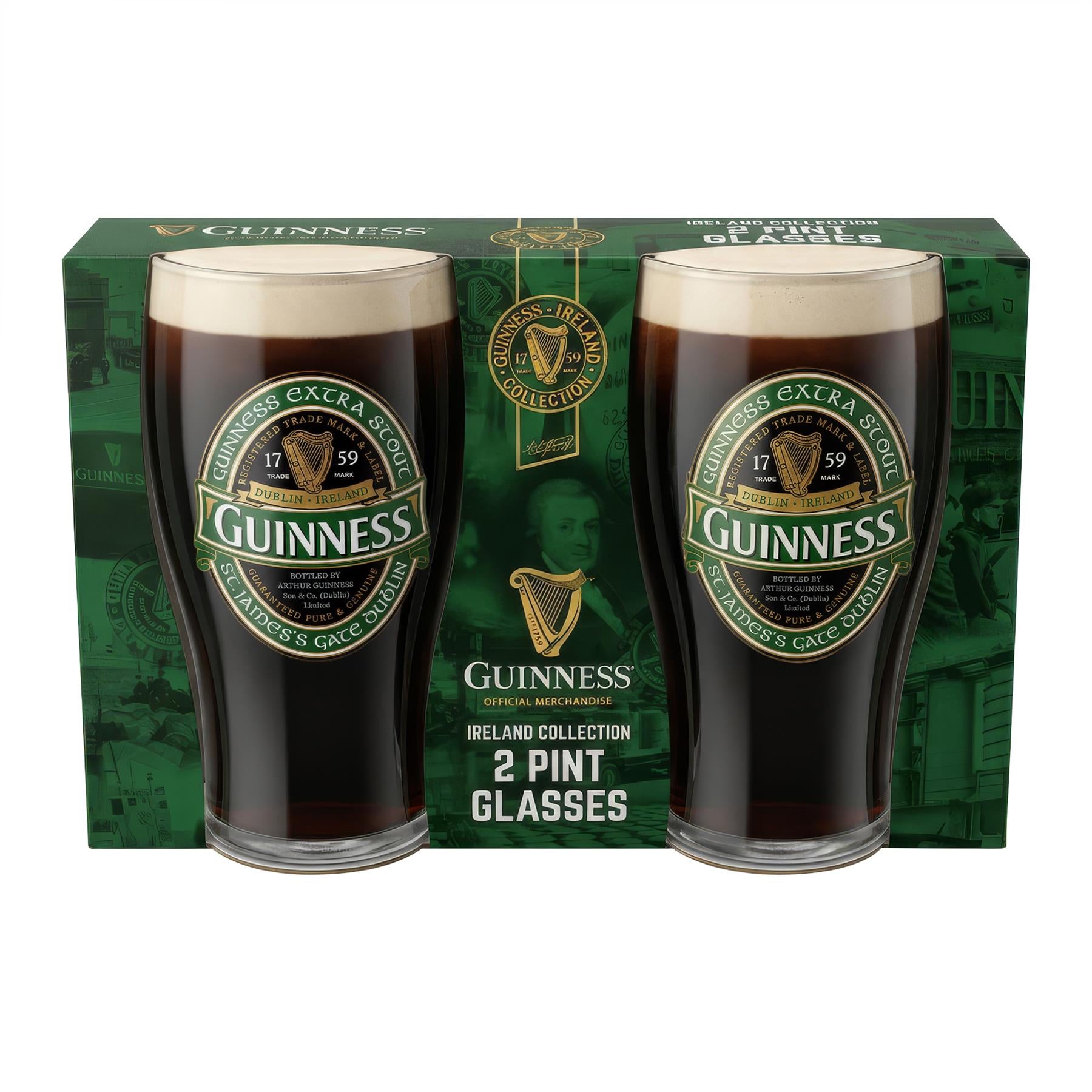 Guinness 2 Piece Ireland Pint Glass Set