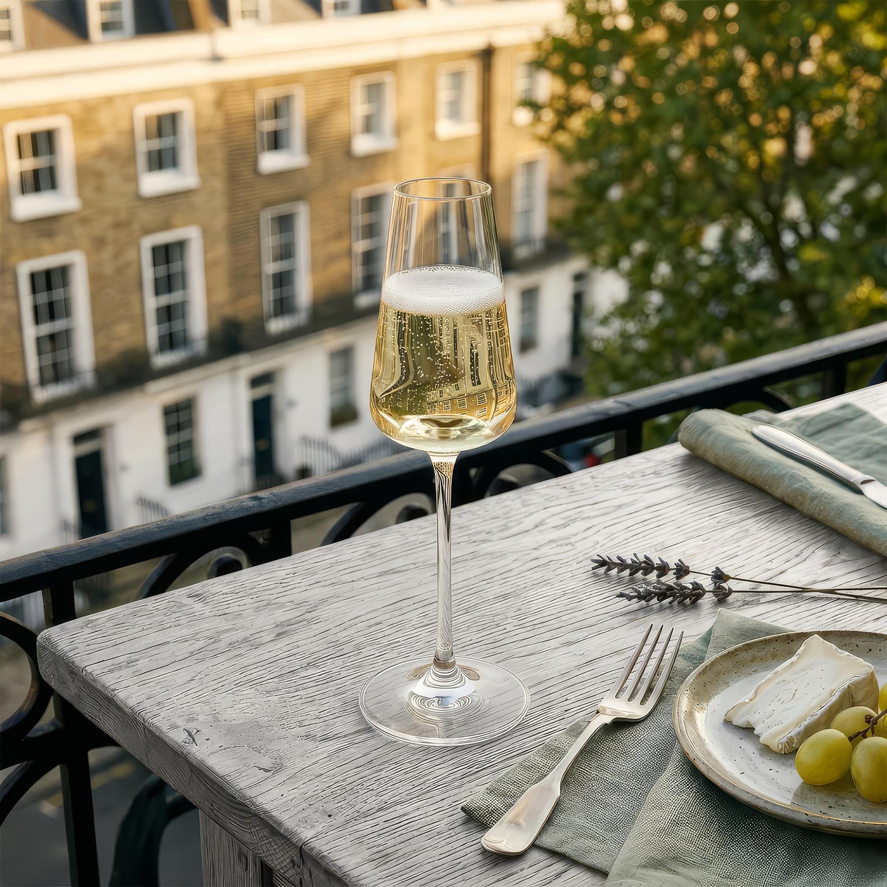 240ml Dulwich Crystal Champagne Flute