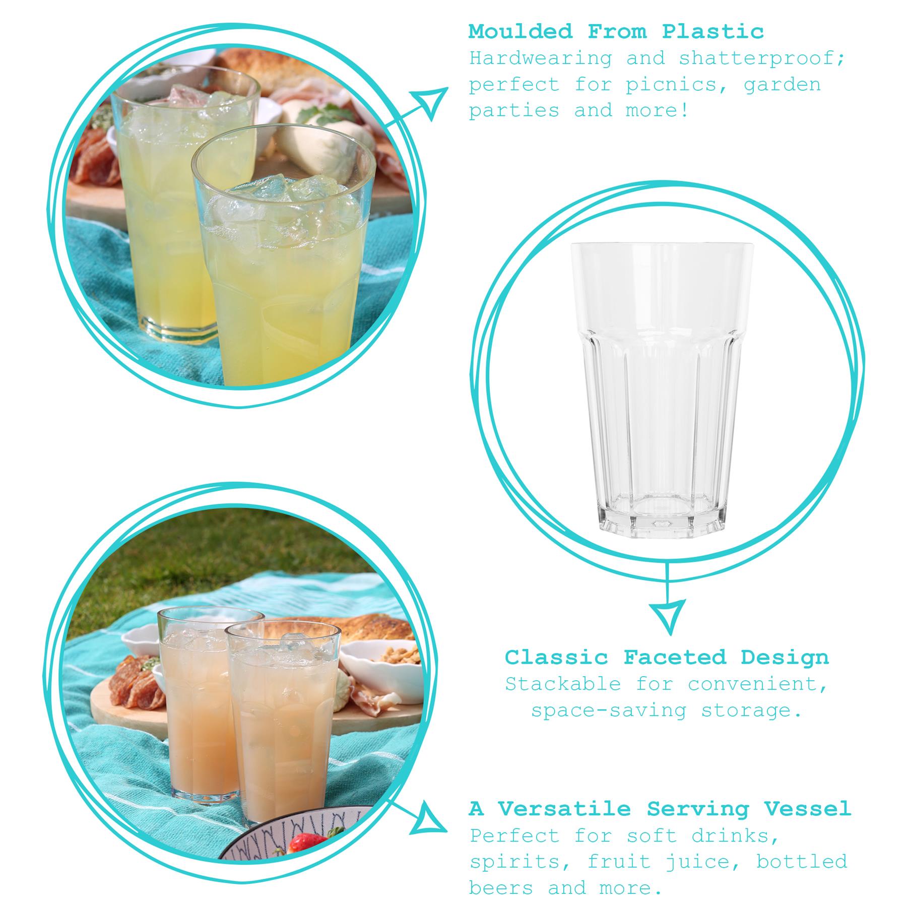 400ml Reusable Plastic Highball Glass