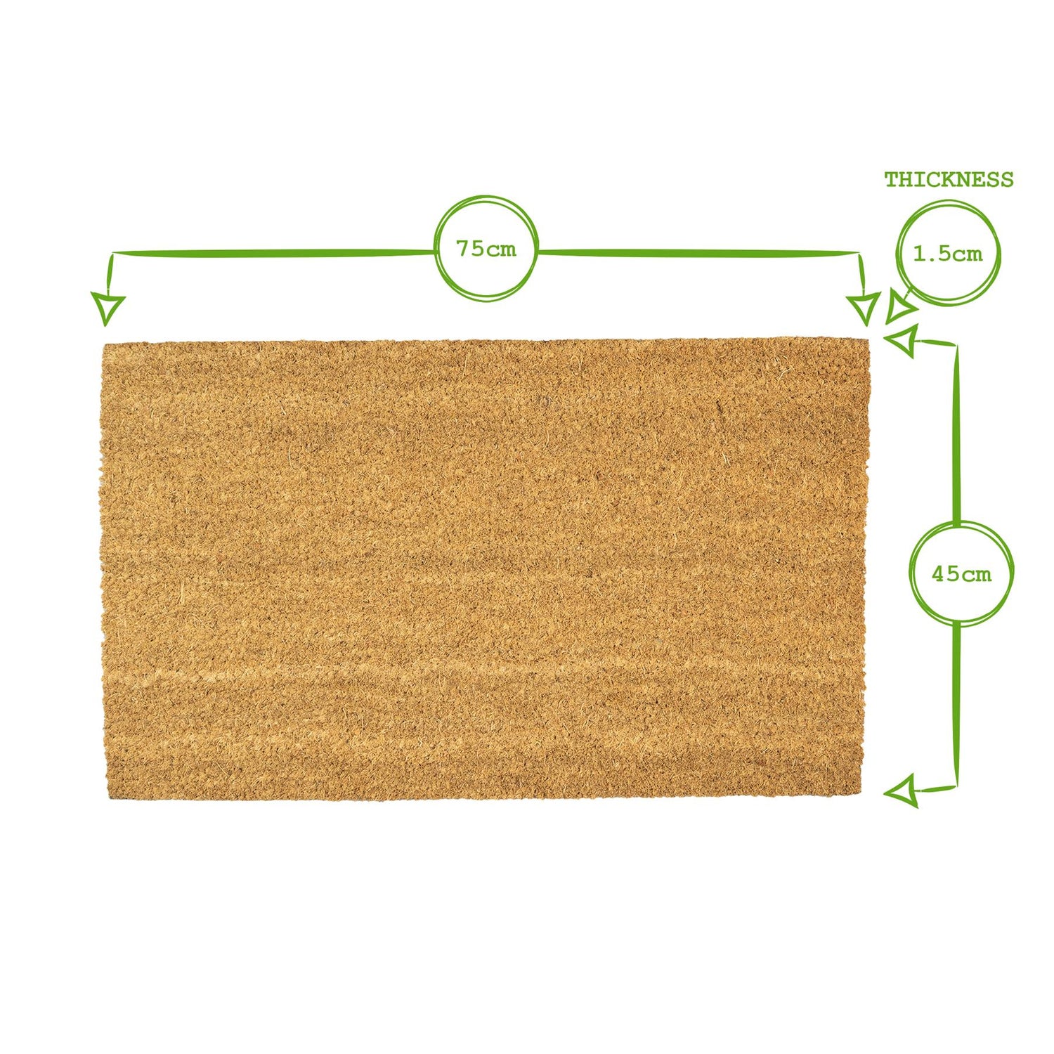 Coir Door Mat - 75cm x 45cm - Classic