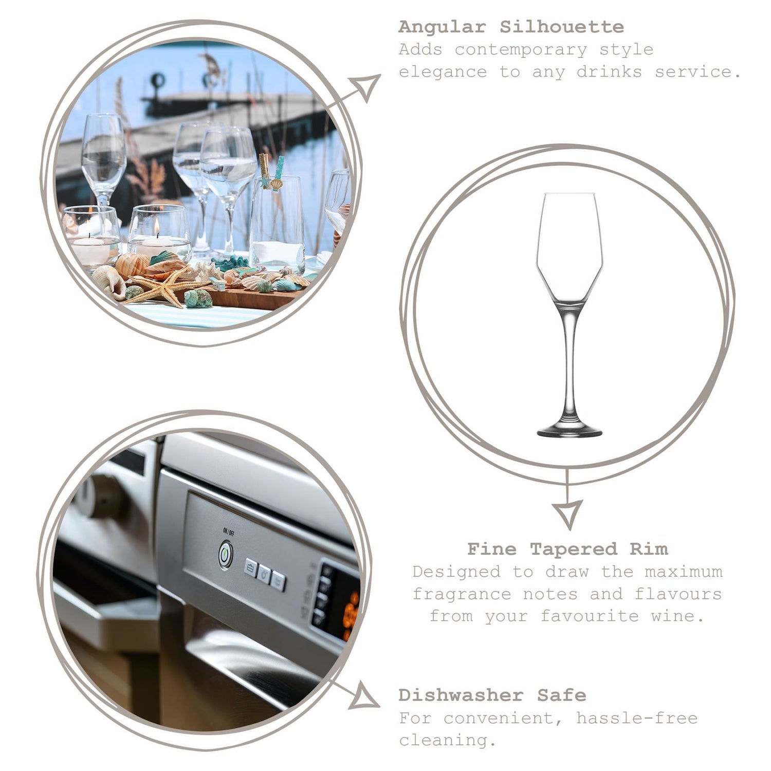 230ml Ella Glass Champagne Flute