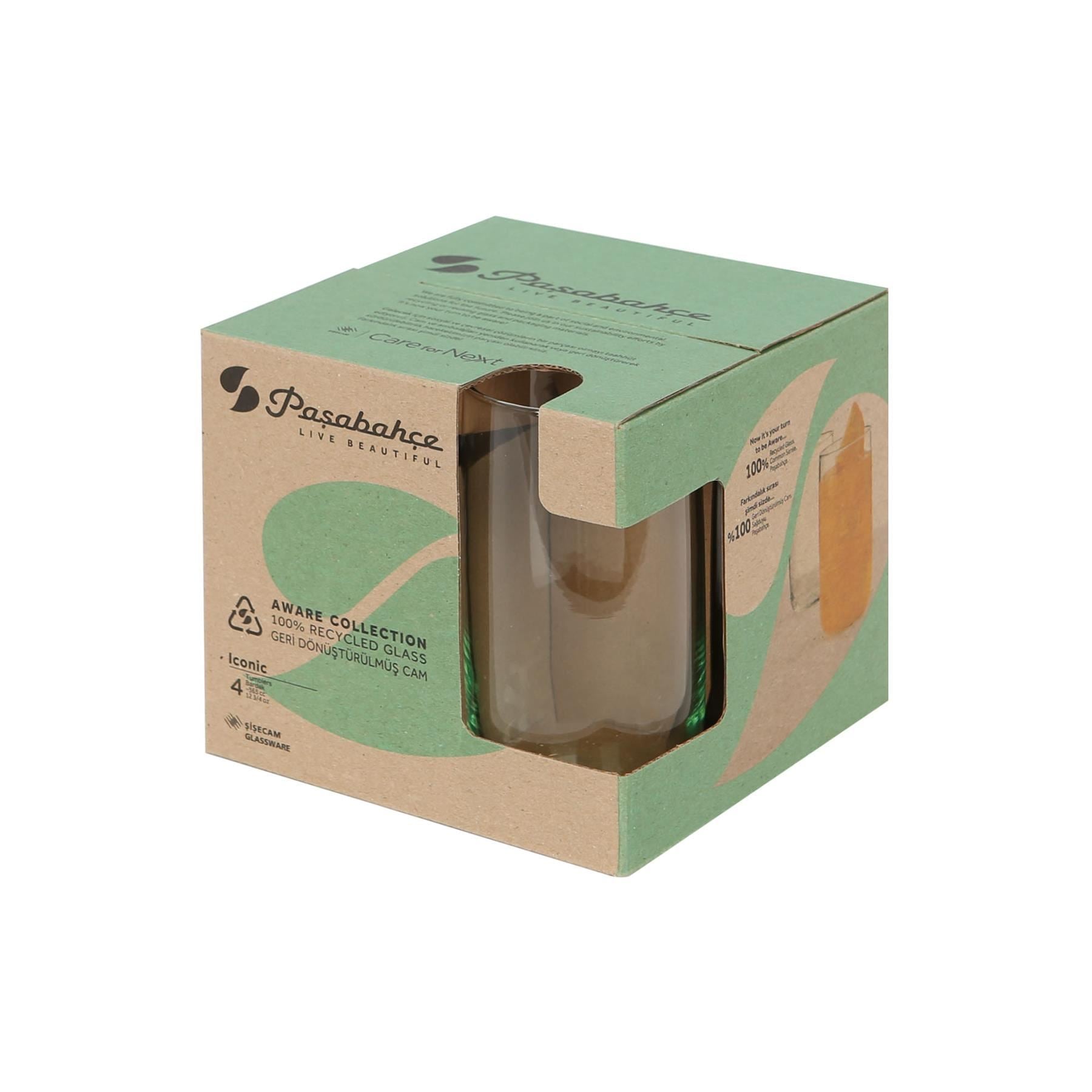 365ml Aware Iconic Recycled Highball Glass - Green