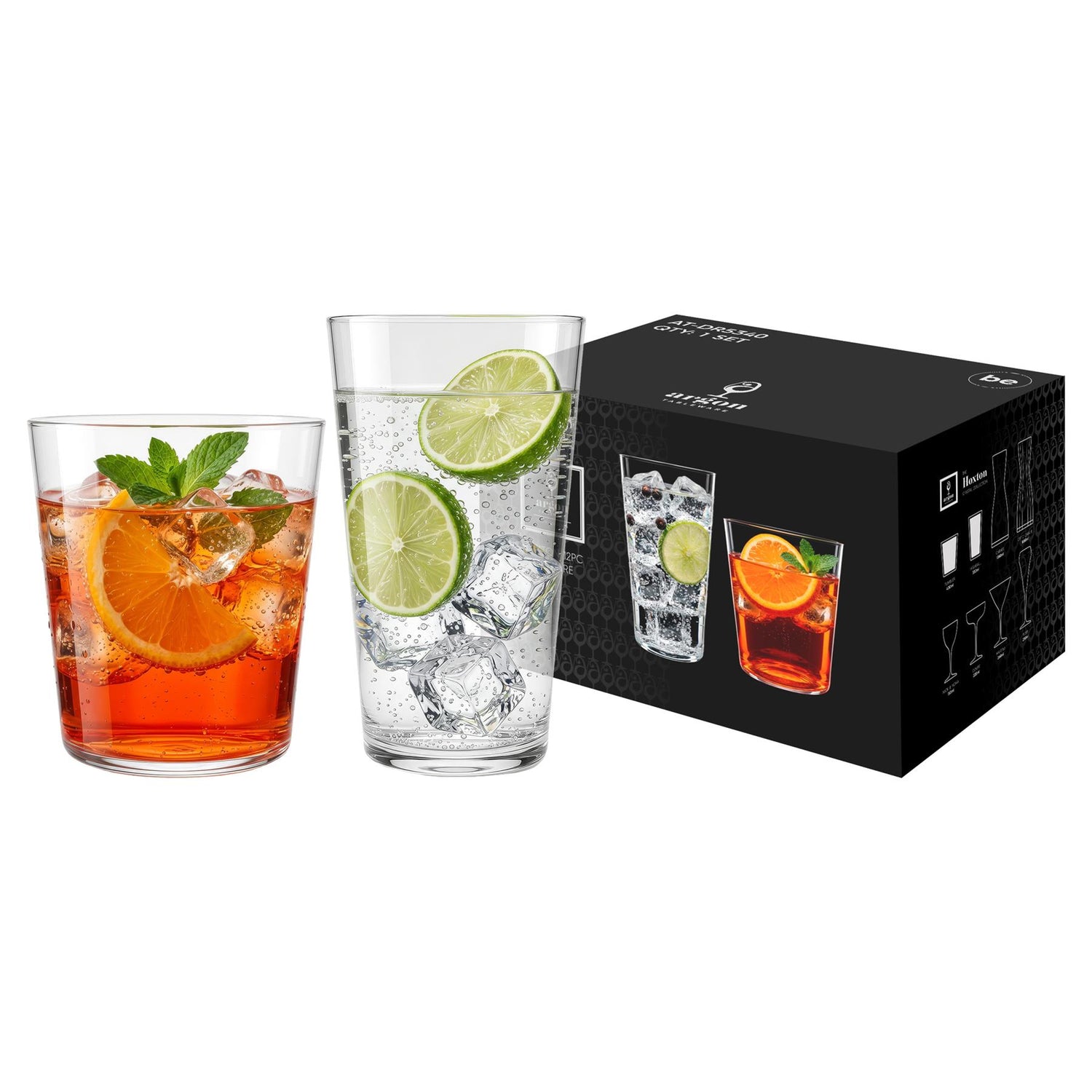 12 Piece Hoxton Crystal Tumbler Set