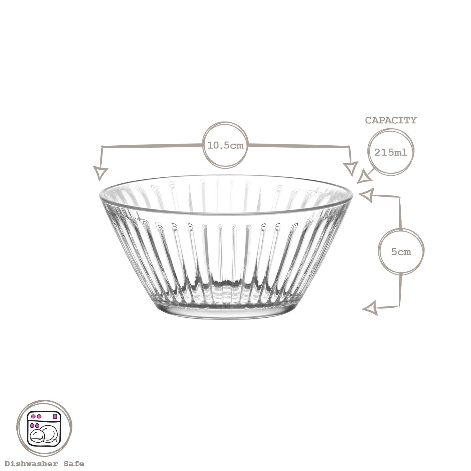 Hestia Glass Snack Bowl - 10.5cm