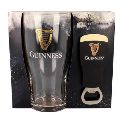 Guinness 2 Piece Tulip Pint Glass Set with Bottle Opener