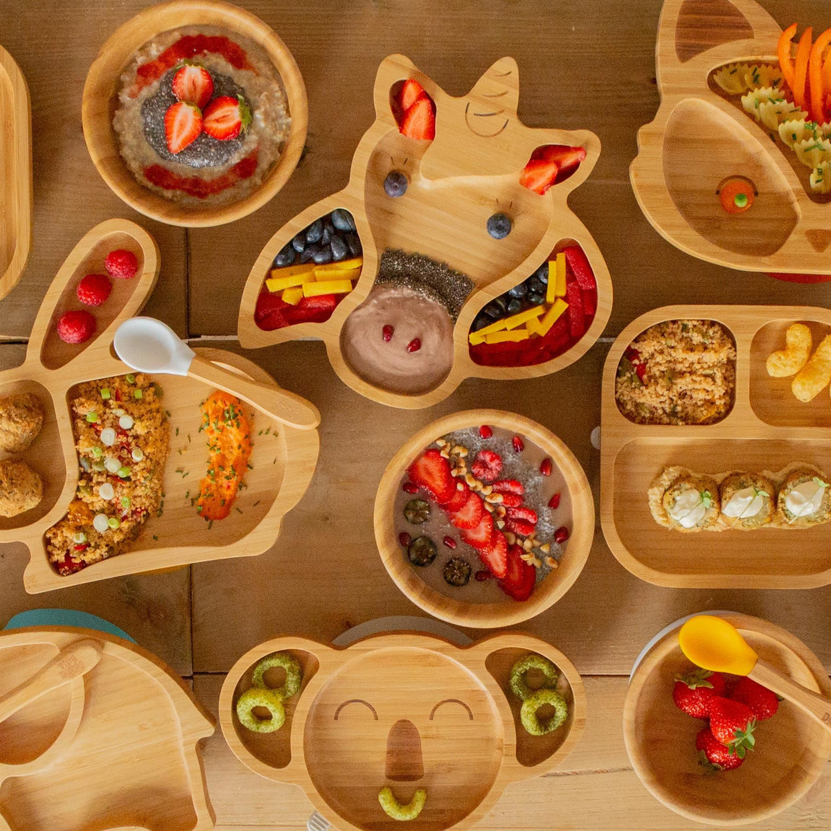 Unicorn Bamboo Baby Suction Plate