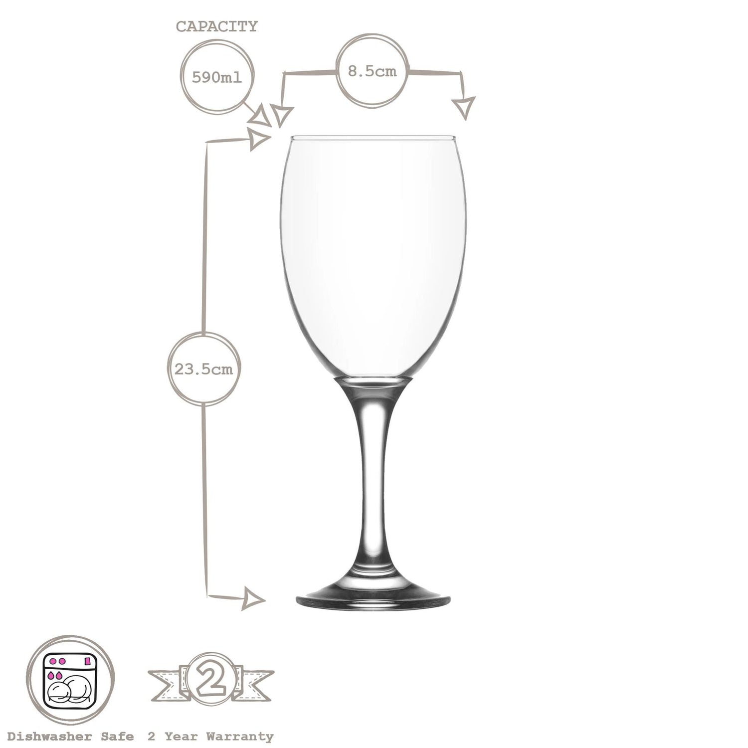 590ml Empire Red Wine Glass