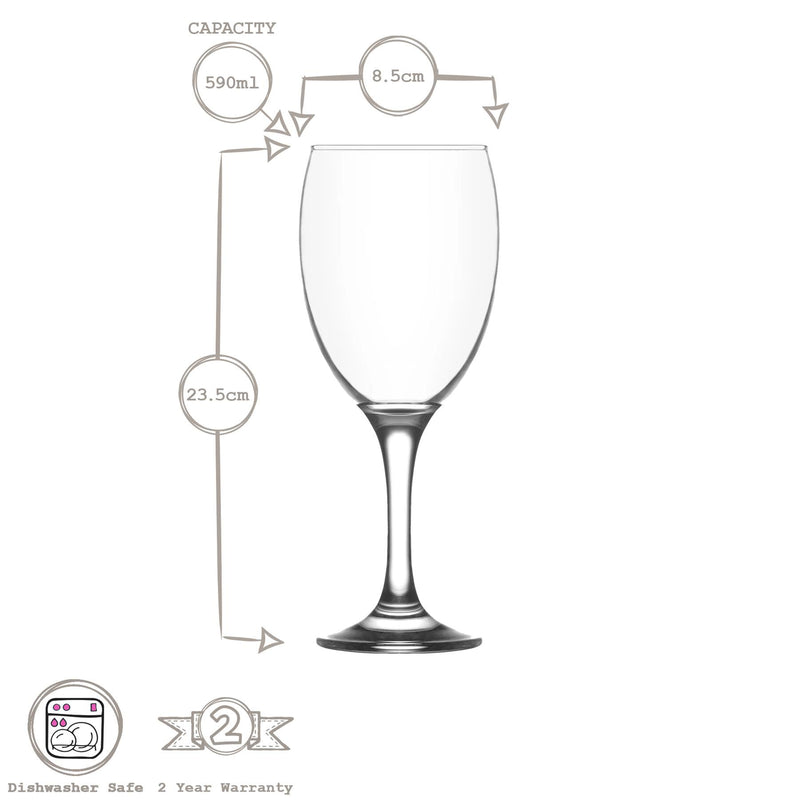 590ml Empire Red Wine Glass - By LAV