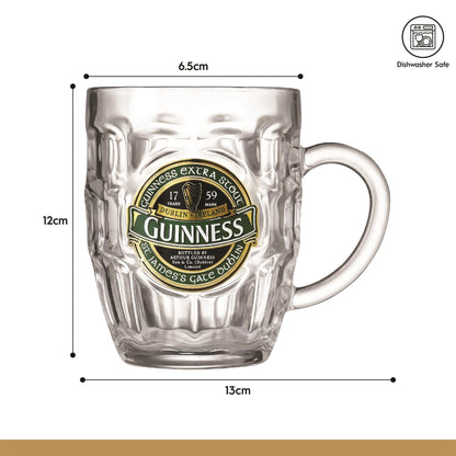 Guinness Ireland Dimpled Glass Tankard