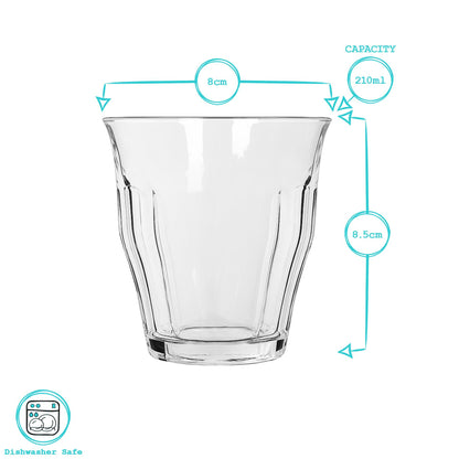210ml Fluted Glass Tumbler
