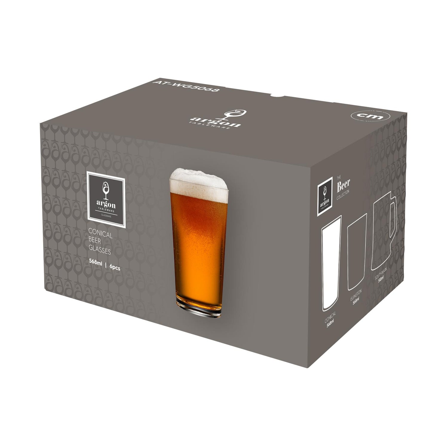 568ml (20oz) Conical Pint Beer Glass
