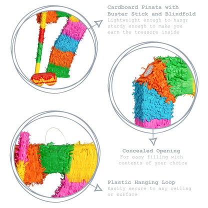 Number 7 Pop-Out Pinata with Blindfold - 35cm x 7.5cm x 50cm