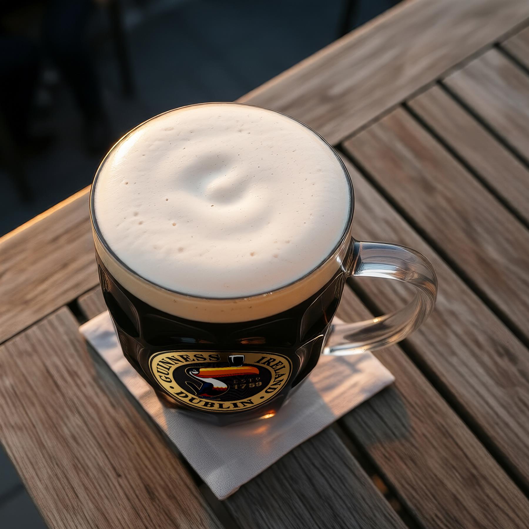 Guinness Toucan Dimpled Glass Tankard