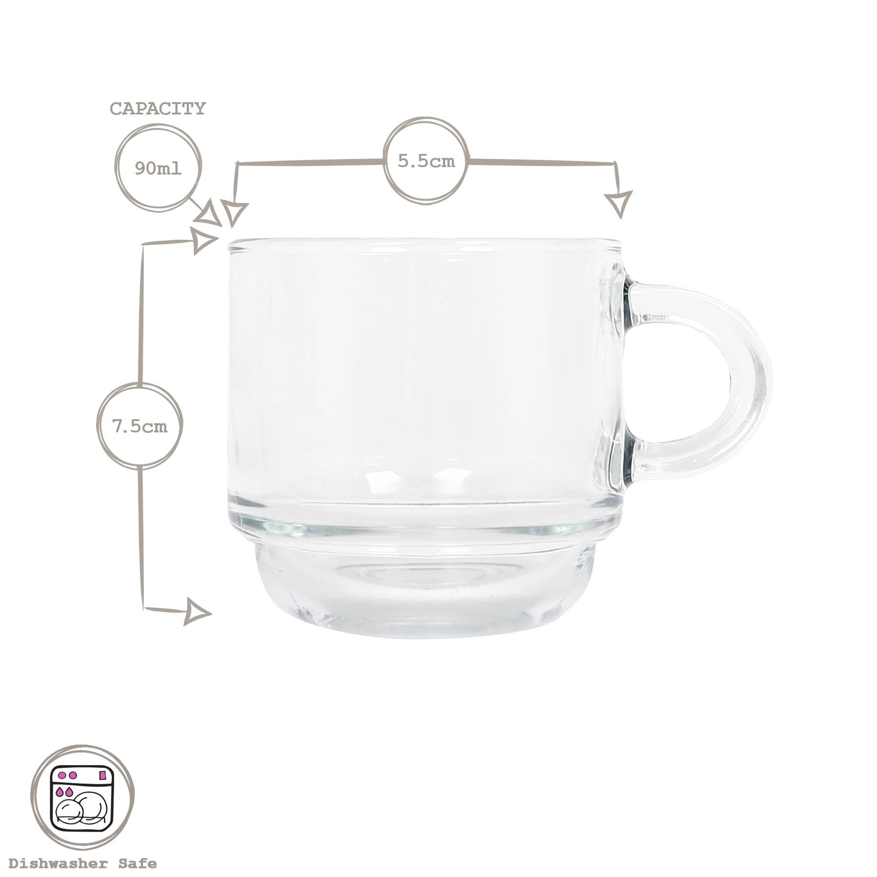 90ml Cozy Stacking Glass Espresso Cup