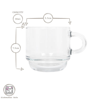 90ml Cozy Stacking Glass Espresso Cup