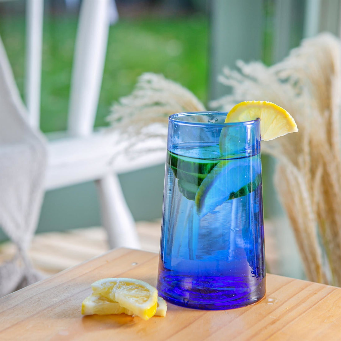 320ml Merzouga Recycled Highball Glass - Blue