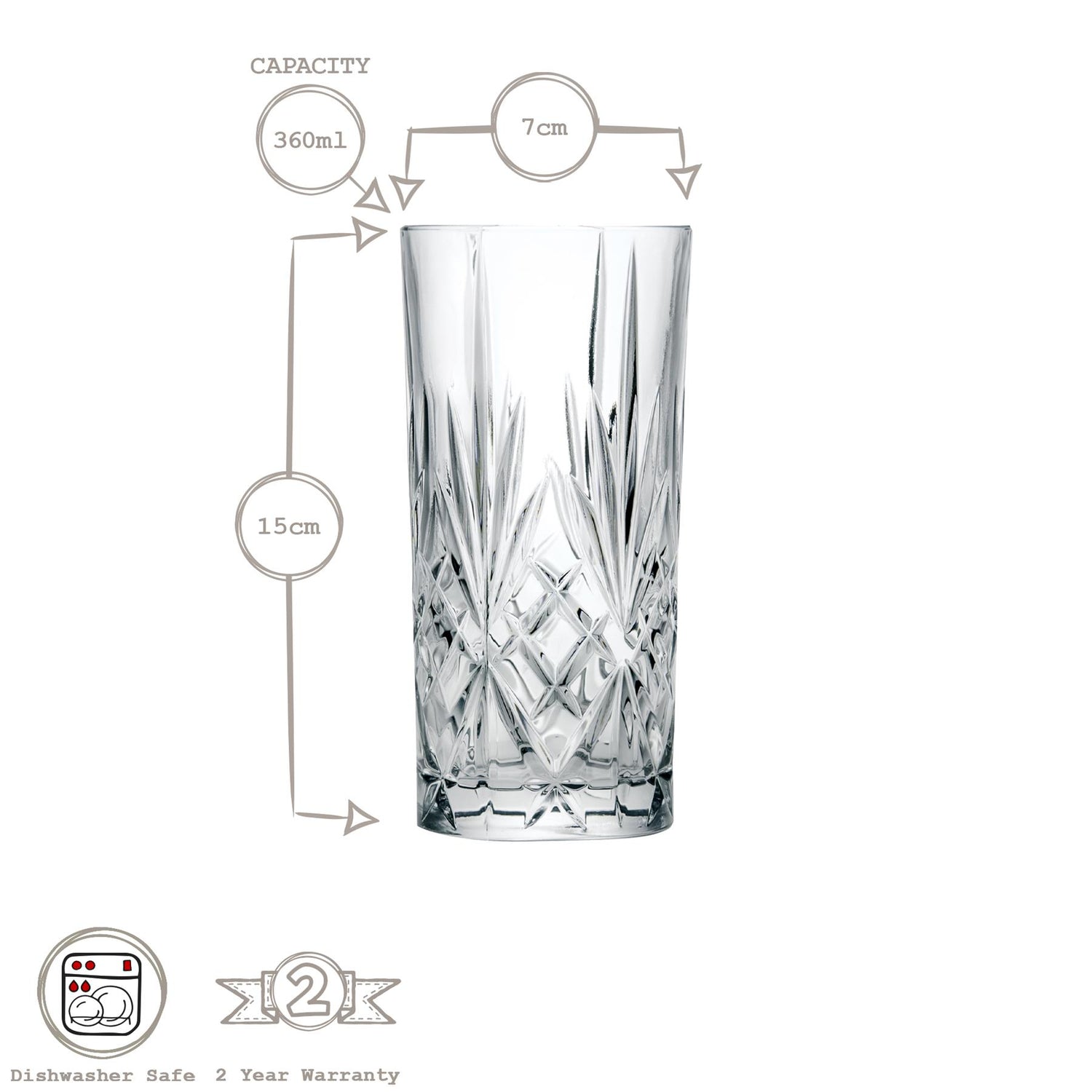 360ml Melodia Highball Glass