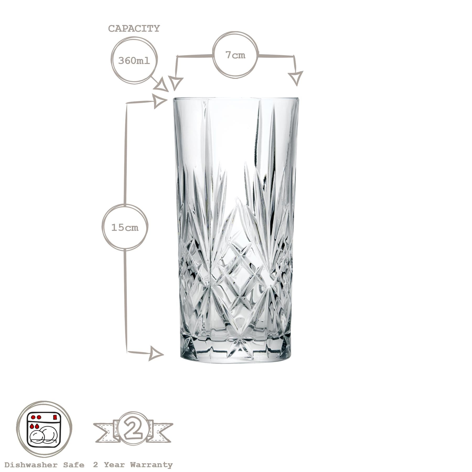 360ml Melodia Highball Glass