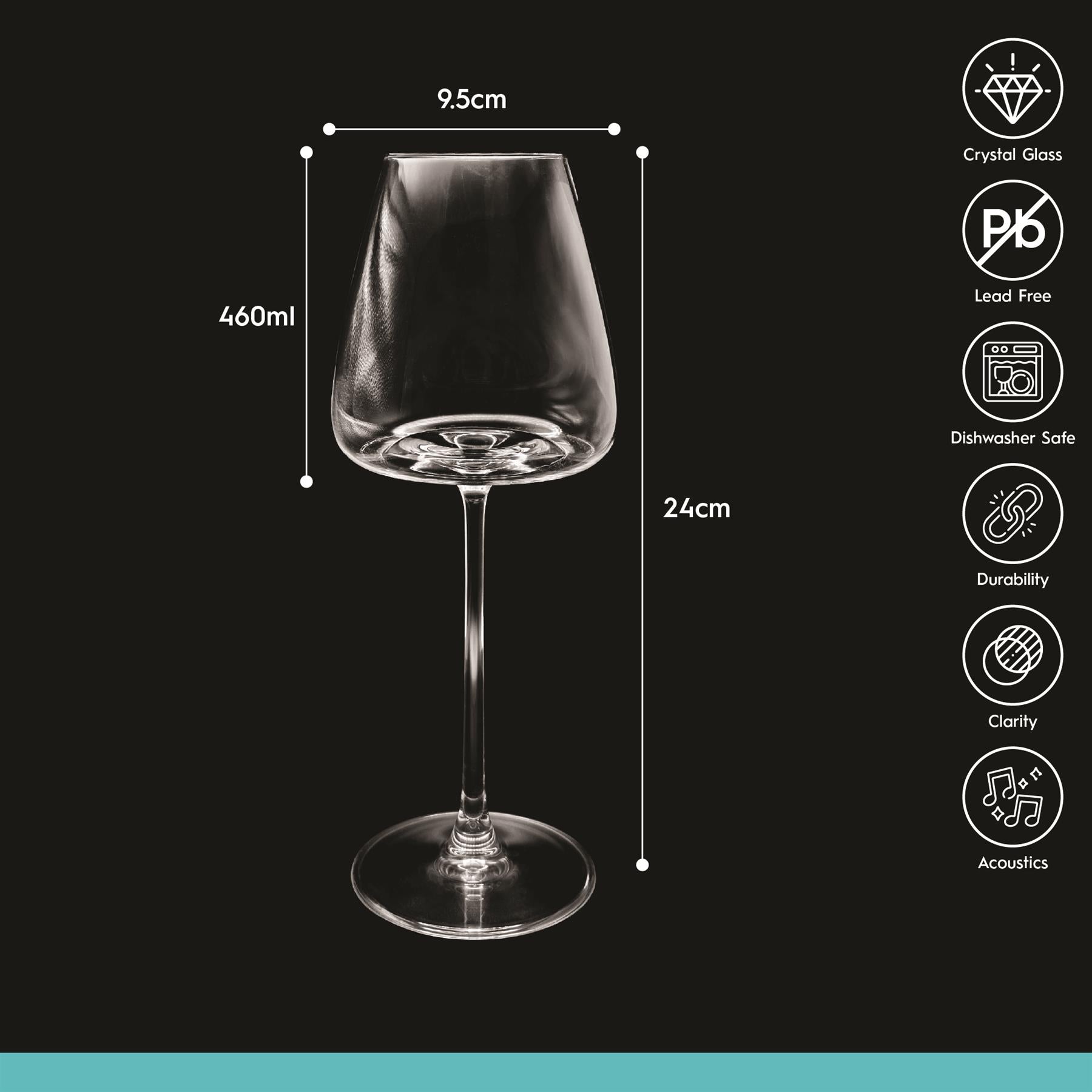 460ml Dulwich Crystal White Wine Glass