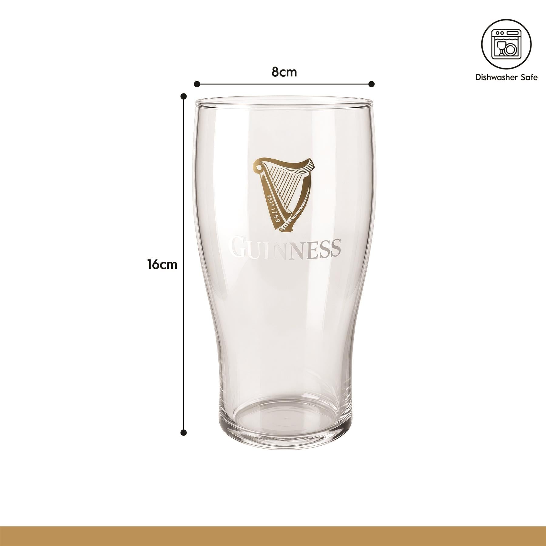 Guinness 2 Piece Tulip Pint Glass Set with Bottle Opener