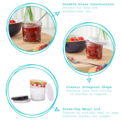 130ml Glass Jam Jar with Lid
