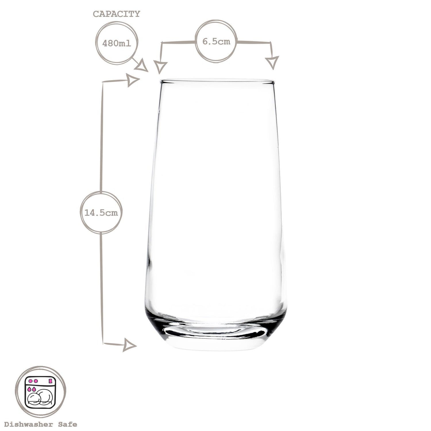 480ml Lal Highball Glass