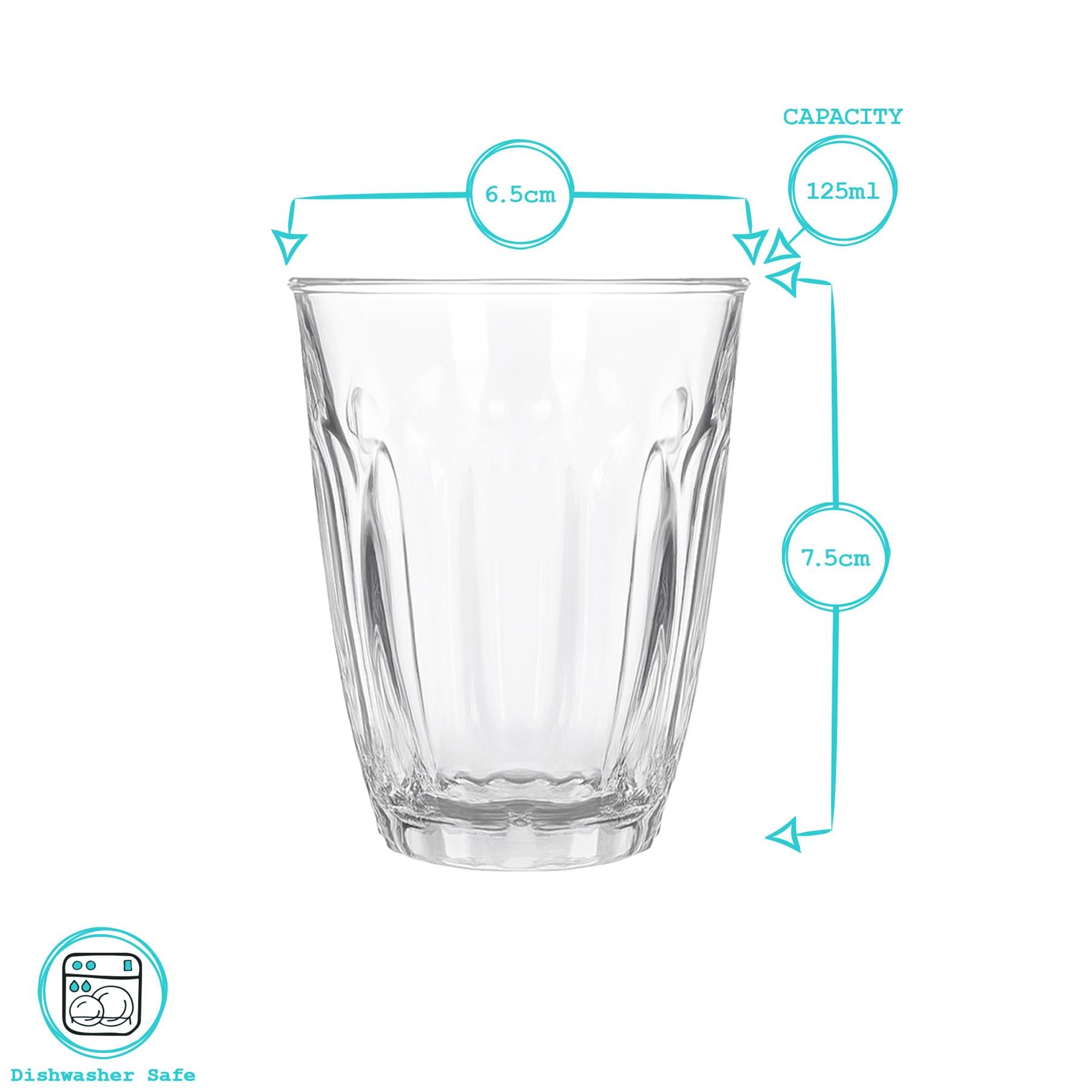 125ml Fluted Glass Tumbler