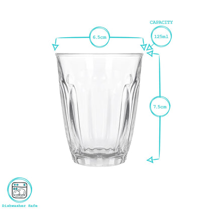 125ml Fluted Glass Tumbler