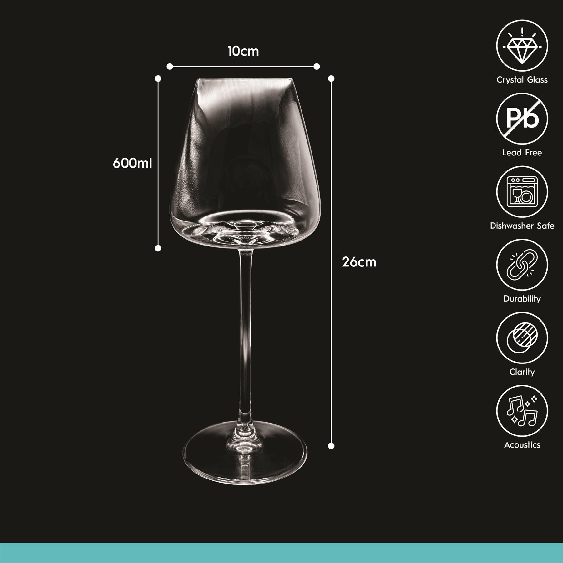 600ml Dulwich Crystal Rosé Wine Glass