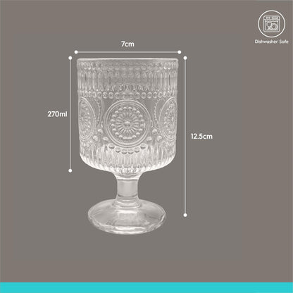 270ml Amore Ribbed Wine Glass