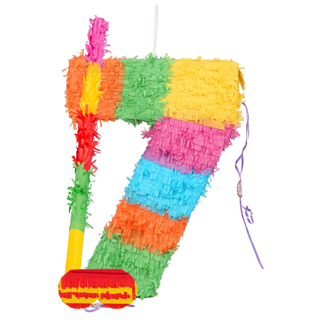 Number 7 Pop-Out Pinata with Stick &amp; Blindfold - Multi Stick