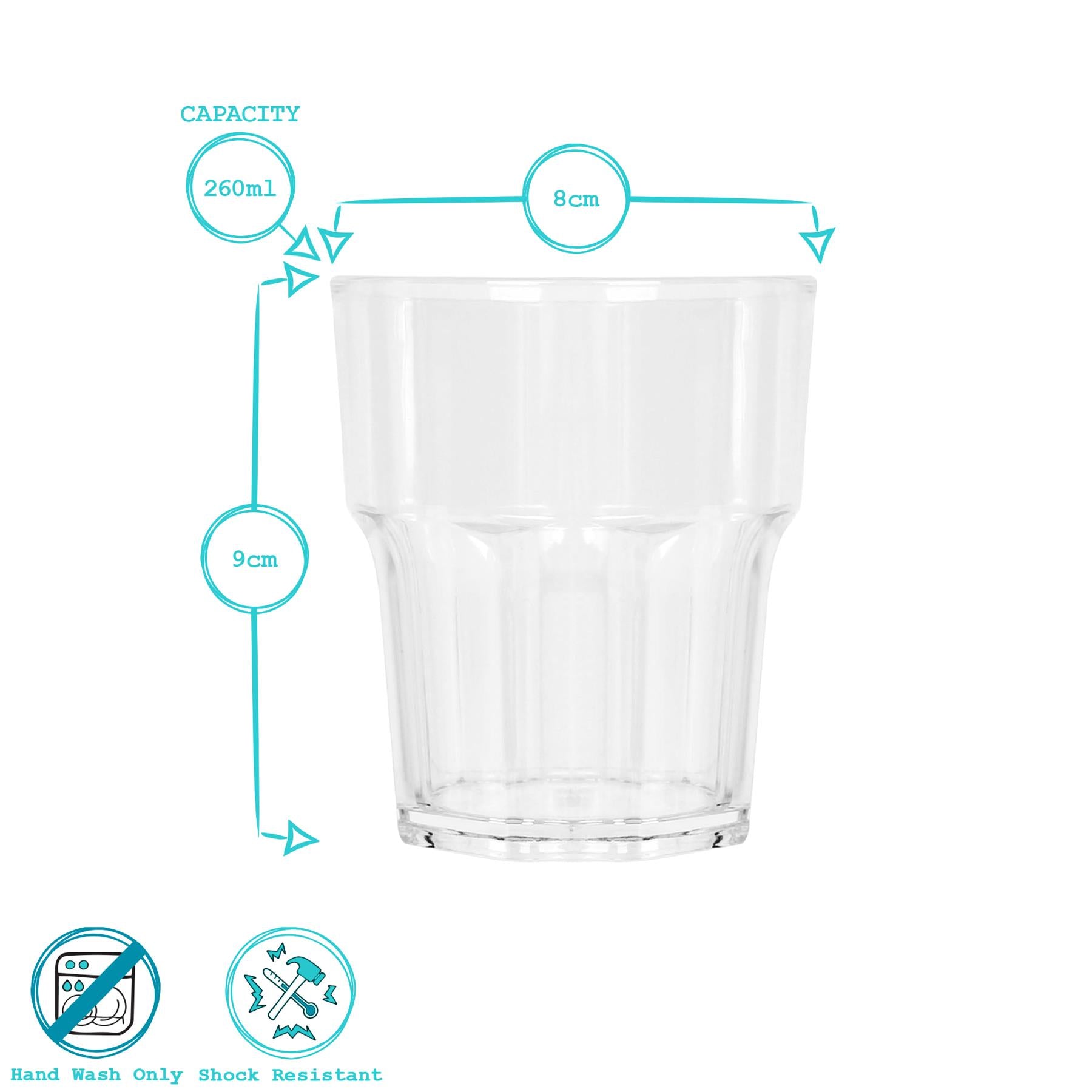 260ml Reusable Plastic Tumbler