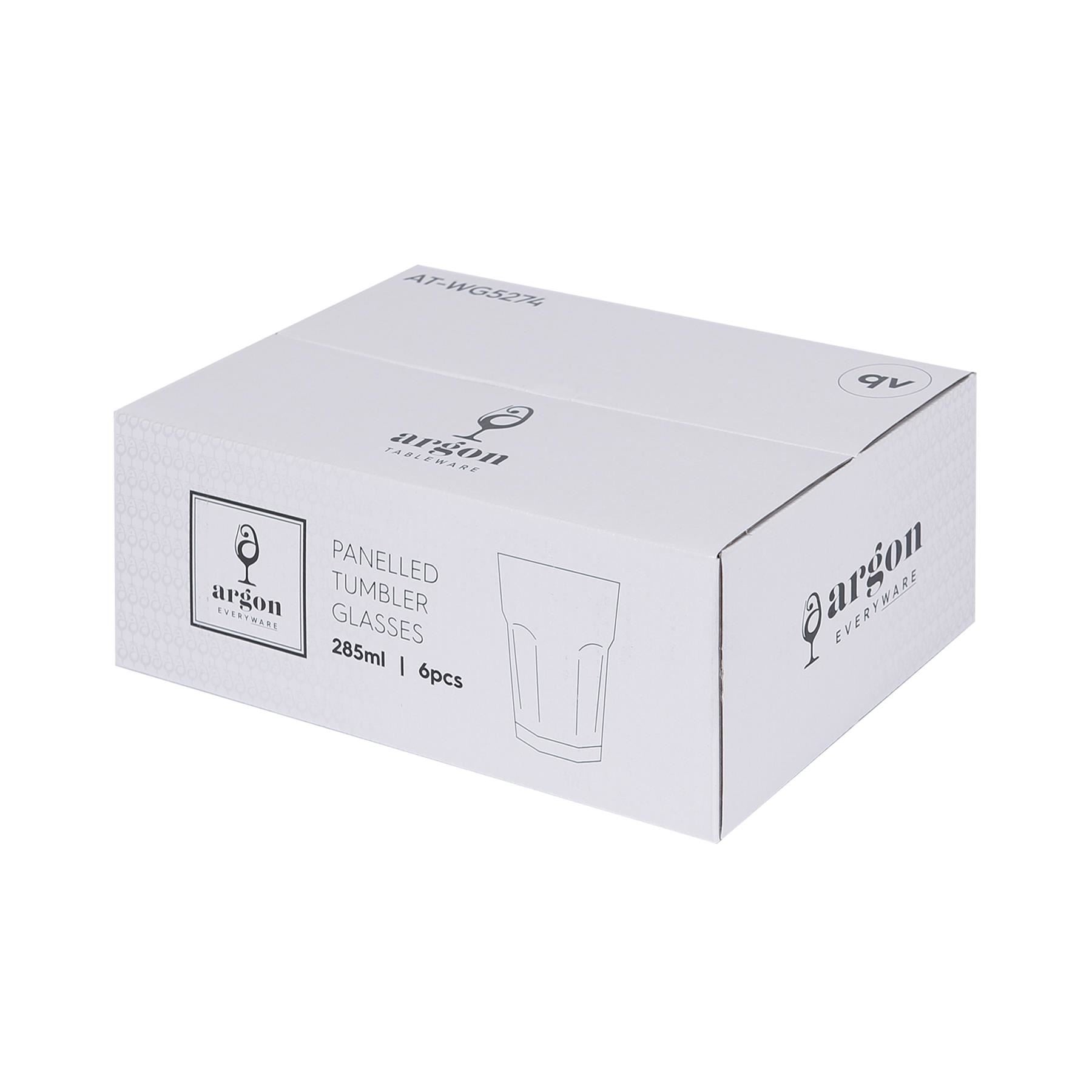 285ml Panelled Glass Tumbler