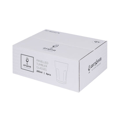 285ml Panelled Glass Tumbler